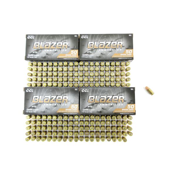 BLAZER 9MM LUGER AMMO LOT