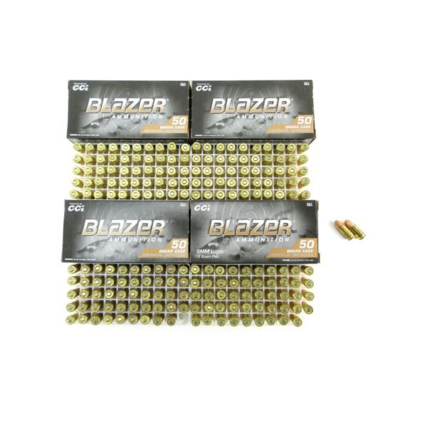 BLAZER 9MM LUGER AMMO LOT