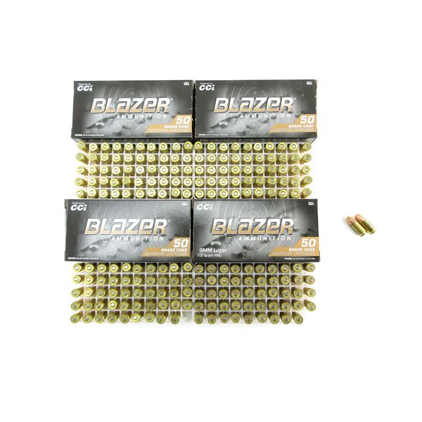 BLAZER 9MM LUGER AMMO LOT