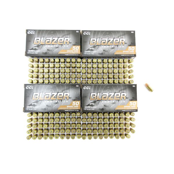 BLAZER 9MM LUGER AMMO LOT