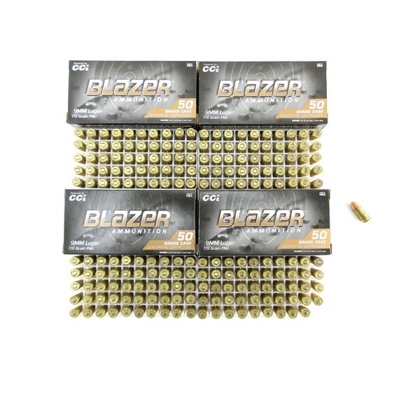 BLAZER 9MM LUGER AMMO LOT