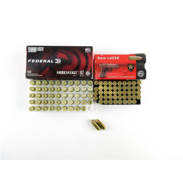 ASSORTED 9MM LUGER AMMO LOT
