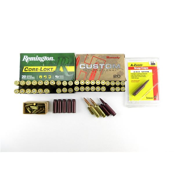 ASSORTED AMMO AND SNAP CAPS LOT