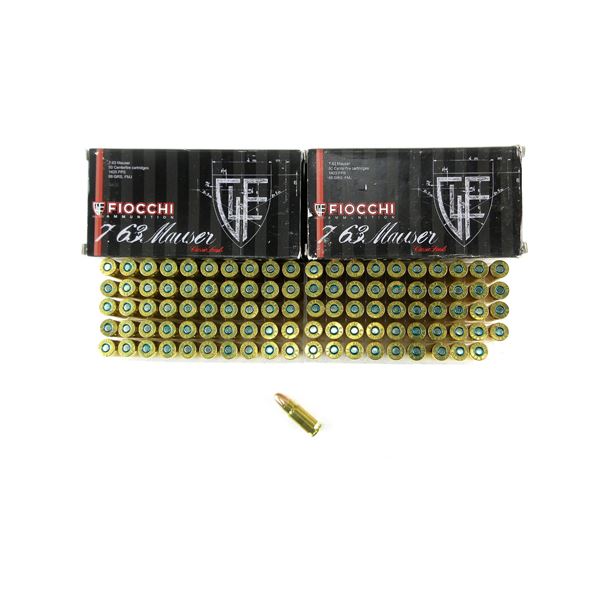 FIOCCHI 7.63 MAUSER AMMO LOT