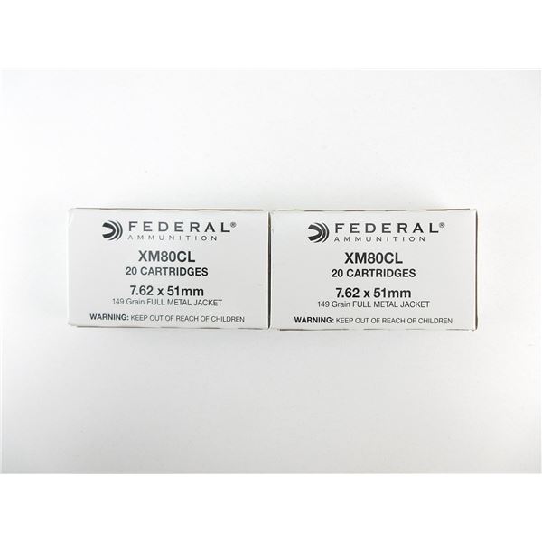 FEDERAL 7.62X51MM AMMO LOT