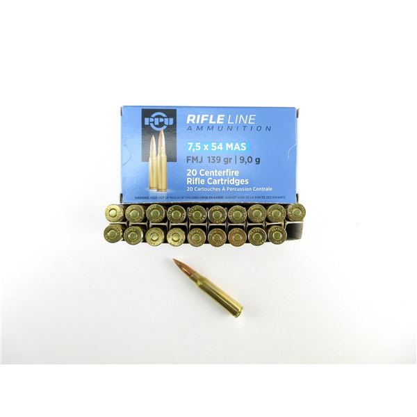 PPU 7.5X54 MAS AMMO LOT