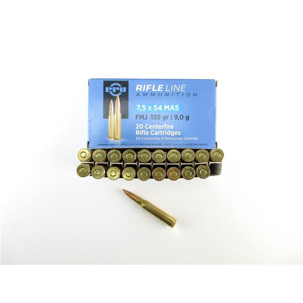 PPU 7.5X54 MAS AMMO LOT