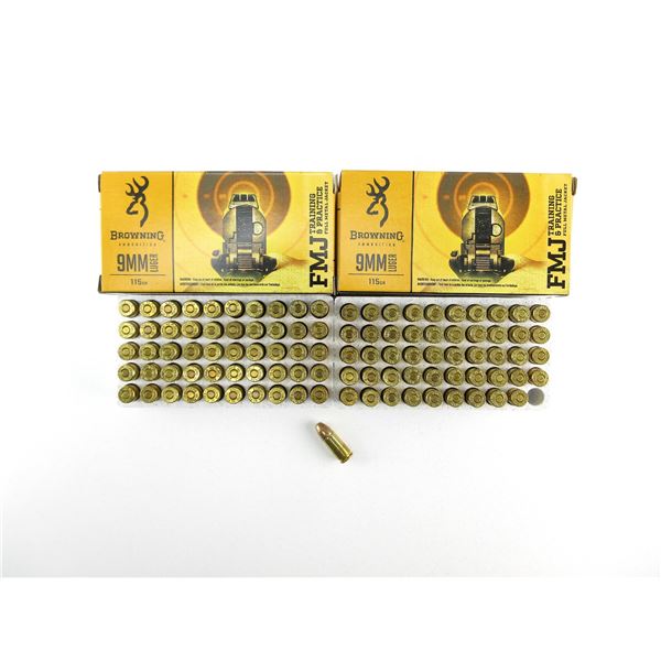 BROWNING 9MM LUGER AMMO LOT