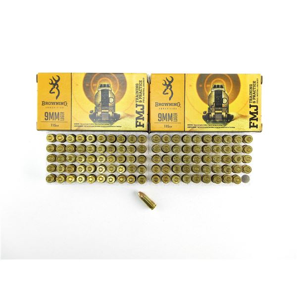 BROWNING 9MM LUGER AMMO LOT