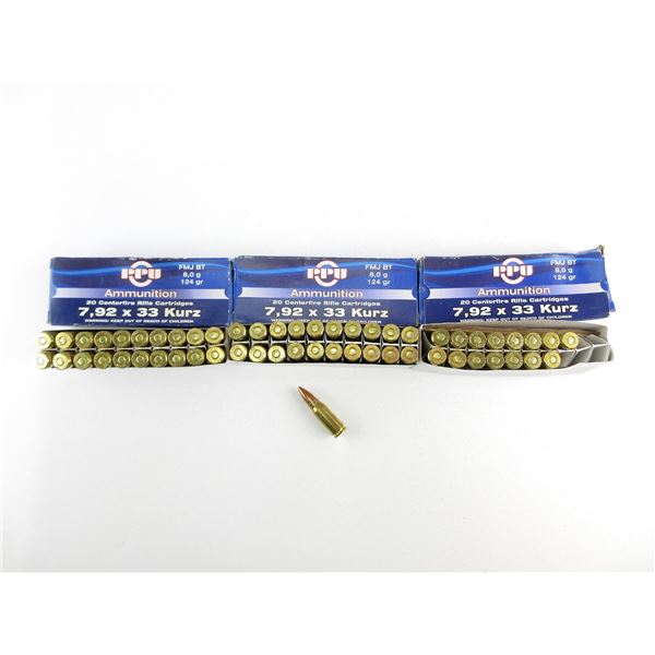 PPU 7.92X33 KURZ AMMO LOT