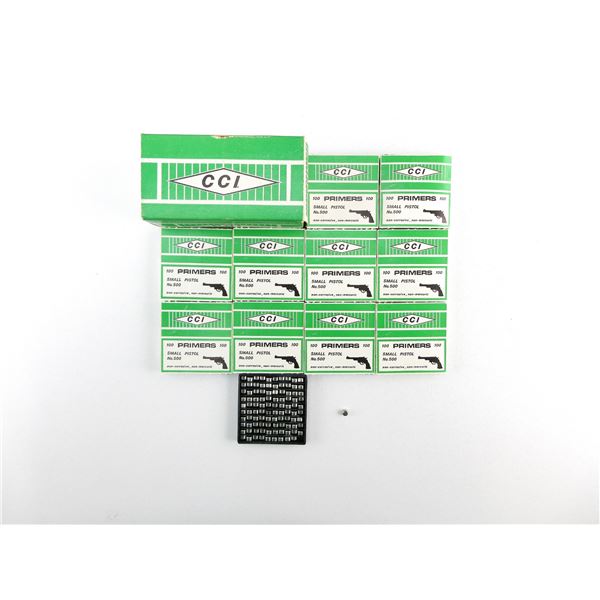 CCI NO. 500 SMALL PISTOL PRIMERS LOT