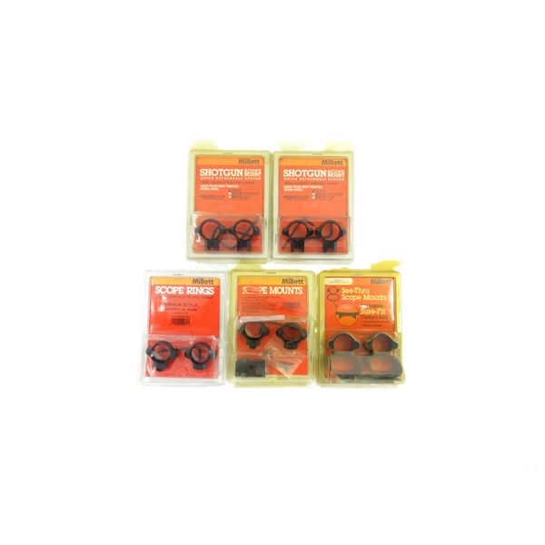 ASSORTED MILLET SCOPE RINGS LOT