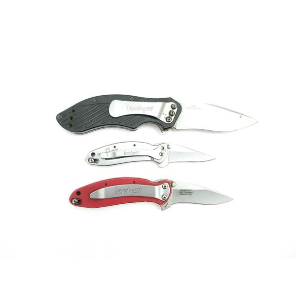 ASSORTED KERSHAW FOLDING KNIVES LOT