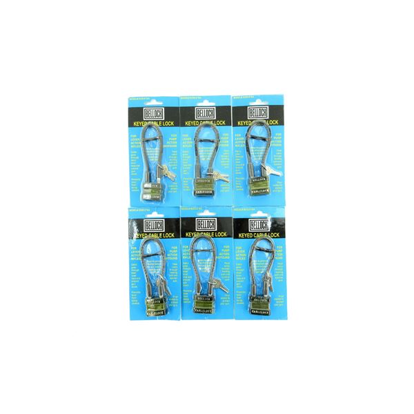 BELLOCK KEYED CABLE LOCKS LOT
