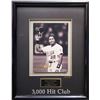 Image 1 : PROFESSIONALLY FRAMED DAVE WINFIELD SIGNED 3000TH HIT PHOTO 21/50 (UPPER DECK COA)