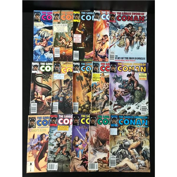 LOT OF 15 BRONZE AGE CONAN COMICS (MARVEL COMICS)