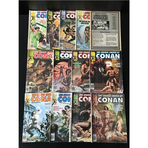 LOT OF 15 BRONZE AGE CONAN COMICS (MARVEL COMICS)