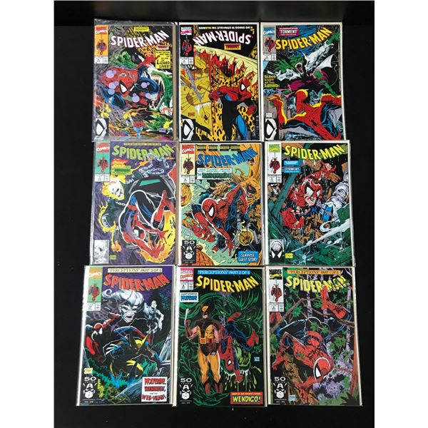 LOT OF 9 SPIDERMAN COMICS