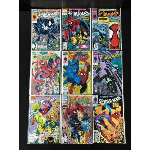 LOT OF 9 SPIDERMAN COMICS