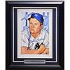 Image 1 : PROFESSIONALLY FRAMED MICKEY MANTLE SIGNED PRINT 40/450 (BECKETT COA)