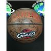Image 1 : CLEVELAND CAVALIERS BASKETBALL SIGNED BY THE 2005-06 TEAM LEBRON JAMES(UPPER DECK COA)