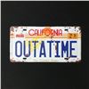 Image 1 : CHRISTOPHER LLOYD SIGNED "OUTATIME" LICENSE PLATE FROM BACK TO THE FUTURE (WWOC COA)