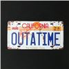 Image 1 : CHRISTOPHER LLOYD SIGNED "OUTATIME" LICENSE PLATE FROM BACK TO THE FUTURE (WWOC)