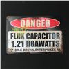 Image 1 : CHRISTOPHER LLOYD SIGNED "BACK TO THE FUTURE" FLUX CAPACITOR DANGER SIGN (WWOC COA)
