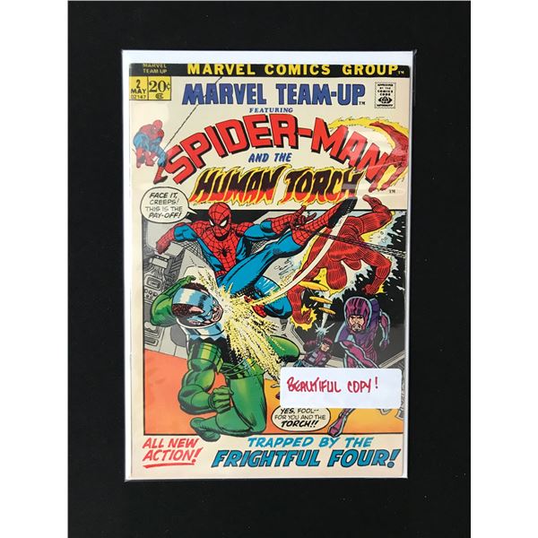 MARVEL COMICS NO.2 MARVEL TEAM UP SPIDERMAN AND THE HUMAN TORCH