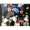 Image 1 : SIDNEY CROSBY AND MARIO LEMIEUX  SIGNED 8 X 10 (GCG HOLO)