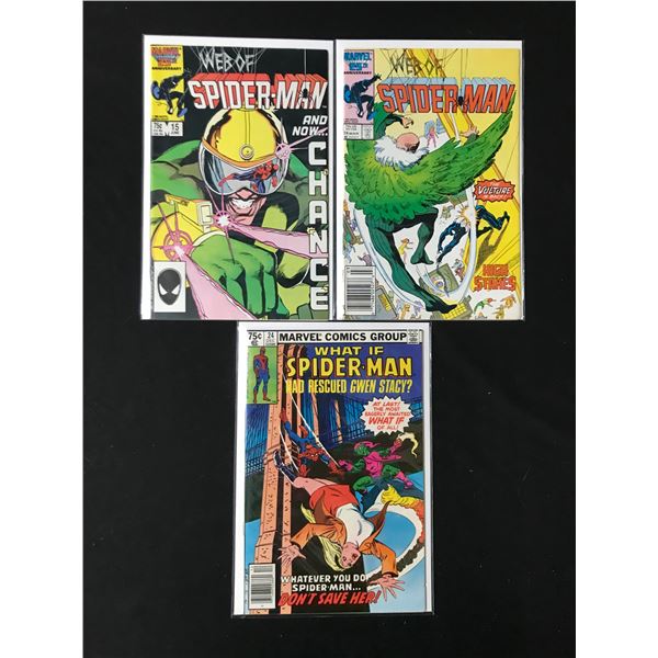 LOT OF 3 SPIDERMAN COMICS (MARVEL COMICS)