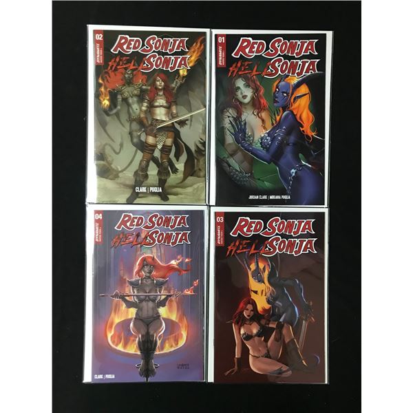 LOT OF 4 RED SONJA HELL SONJA COMICS (DYNAMITE COMICS)