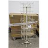 Image 1 : Qty 8 Spinning 4-Sided Metal Display Racks 83"H (unassembled)