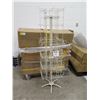 Image 2 : Qty 8 Spinning 4-Sided Metal Display Racks 83"H (unassembled)
