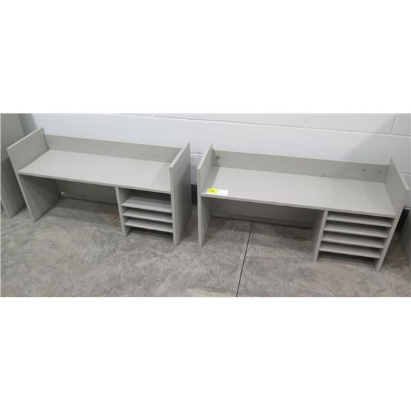 Qty 2 Techline File Organizers w/ Adjustable Side Compartments 36" x 14" x 19"H