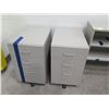Image 2 : Qty 2 Rolling 3-Drawer Cabinets 24" x 16" x 28"H & Multi-Compartment Shelf Organizer 66" x 13" x 20"