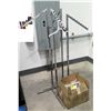 Image 1 : Metal 4-Way Adjustable Clothing Rack 58"H w/ Multiple Hangers