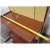 Image 2 : Adjustable Wood Display 2-Sided 3-Tier Display Shelves 28" x 30" x 55"H