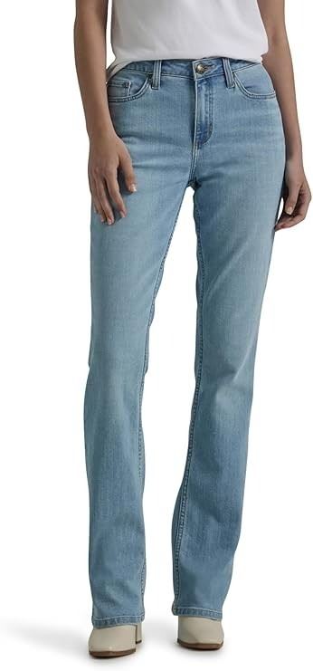 Lee Women's Legendary Straight Leg Jean - Mid Rise, Regular Fit, Seattle Wash (16 Short) - View #3