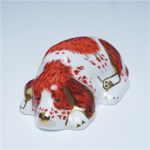 Royal Crown Derby Paperweight Puppy Figurine