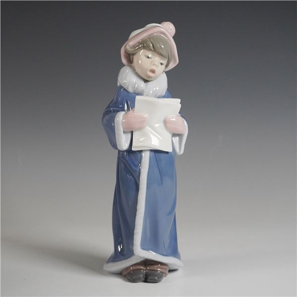 Lladro Porcelain Figurine, The Christmas Caroler 1006533