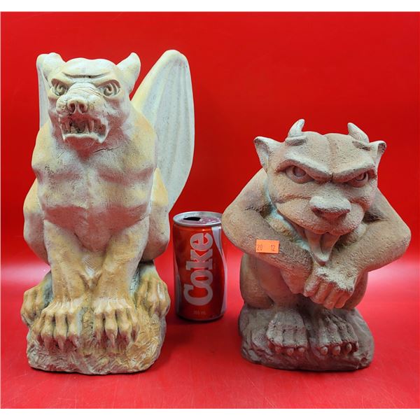 2 Gargoyle Statues