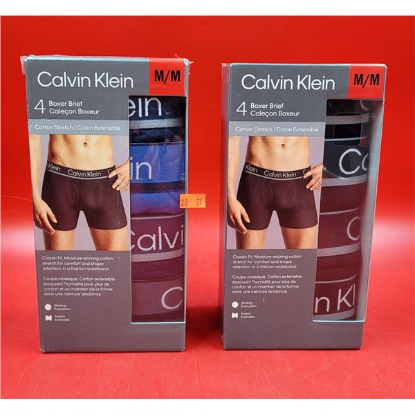 2 New Calvin Klein Medium 4 Boxer Brief Packs