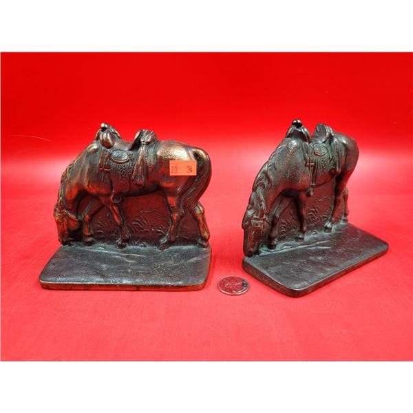 Copper Equestrian Book Ends