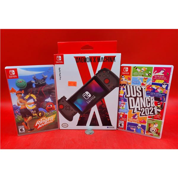 Nintendo Switch Daemon X Machina Split Pad Pro Controllers & 2 Nintendo Switch Games
