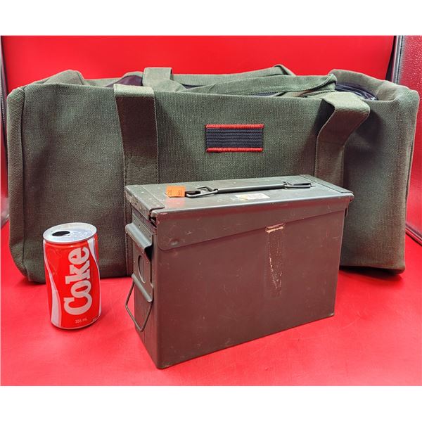 VTG Green Army Bag & Metal Ammunition Box