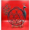 Image 1 : Green Iron Turkey Wine Rack / Bottle Holder
