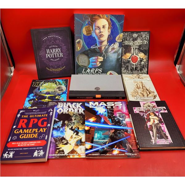 Deathnote Manga, Harry Potter Spell Book, Roleplaying Books, & Graphic Novels