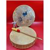 Image 1 : 2 Handmade Native Hand Drums w/ Mallet