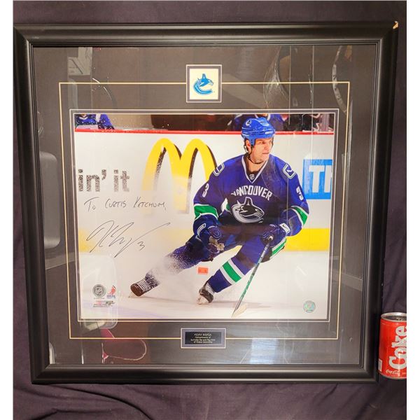 Framed & Autographed Kevin Bieksa Picture